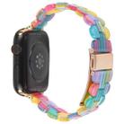 For Apple Watch 42mm / 41mm / 40mm / 38mm Oval Resin Watch Band(Rainbow) - 2