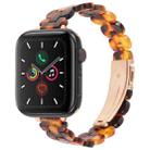 For Apple Watch 42mm / 41mm / 40mm / 38mm Oval Resin Watch Band(Tortoise Shell Color) - 1