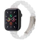 For Apple Watch 42mm / 41mm / 40mm / 38mm Oval Resin Watch Band(Fluorescent White) - 1