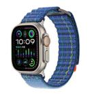 For Apple Watch 46mm / 49mm / 45mm / 44mm Kalebol  Dual-section Sports Nylon Loop Watch Band(Deep Sea Blue) - 1