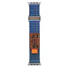 For Apple Watch 46mm / 49mm / 45mm / 44mm Kalebol  Dual-section Sports Nylon Loop Watch Band(Deep Sea Blue) - 2