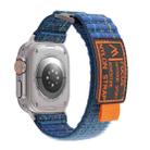 For Apple Watch 46mm / 49mm / 45mm / 44mm Kalebol  Dual-section Sports Nylon Loop Watch Band(Deep Sea Blue) - 3