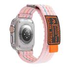 For Apple Watch 46mm / 49mm / 45mm / 44mm Kalebol  Dual-section Sports Nylon Loop Watch Band(Cherry Blossom Pink) - 3