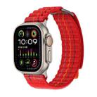 For Apple Watch 46mm / 49mm / 45mm / 44mm Kalebol  Dual-section Sports Nylon Loop Watch Band(Cherry Red) - 1