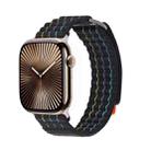 For Apple Watch 42mm / 41mm / 40mm / 38mm Kalebol  Dual-section Sports Nylon Loop Watch Band(Black) - 1
