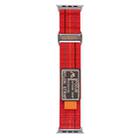 For Apple Watch 42mm / 41mm / 40mm / 38mm Kalebol  Dual-section Sports Nylon Loop Watch Band(Cherry Red) - 2