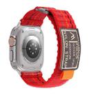 For Apple Watch 42mm / 41mm / 40mm / 38mm Kalebol  Dual-section Sports Nylon Loop Watch Band(Cherry Red) - 3