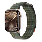 For Apple Watch 42mm / 41mm / 40mm / 38mm Kalebol  Dual-section Sports Nylon Loop Watch Band(Green) - 1