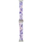 For Xiaomi Smart Band 9 / 8 Oval Resin Watch Band(Purple Pink Flower) - 3