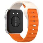 For Huawei Watch Fit3 Kalebol Dotted Pattern Silicone Strap(Short Starlight + Long Orange) - 2