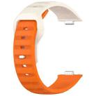 For Huawei Watch Fit3 Kalebol Dotted Pattern Silicone Strap(Short Starlight + Long Orange) - 3
