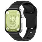 For Huawei Watch Fit3 Kalebol Dotted Pattern Silicone Strap(Black) - 1