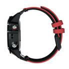 For Garmin QuickFit 22mm Kalebol Two-layer Silicone Watch Band(Red Black) - 3