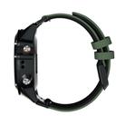 For Garmin QuickFit 22mm Kalebol Two-layer Silicone Watch Band(Army Green Black) - 3