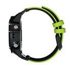 For Garmin QuickFit 22mm Kalebol Two-layer Silicone Watch Band(Green Black) - 3
