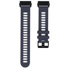 For Garmin QuickFit 22mm Kalebol Two-layer Silicone Watch Band(Blue White) - 2