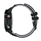 For Garmin QuickFit 26mm Kalebol Two-layer Silicone Watch Band(Black Grey) - 3