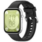 For Huawei Watch Fit3 Kalebol Soft Silicone Strap(Black) - 1