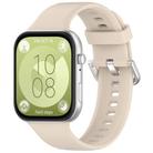 For Huawei Watch Fit3 Kalebol Soft Silicone Strap(Ivory White) - 1