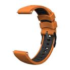 Kalebol 20mm Universal Three Row Holes Silicone Watch Band(Orange Black) - 3