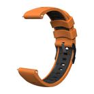 Kalebol 22mm Universal Three Row Holes Silicone Watch Band(Orange Black) - 3