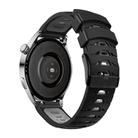 Kalebol 22mm Universal Three Row Holes Silicone Watch Band(Black Grey) - 2