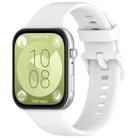 For Huawei Watch Fit3 Kalebol Colorful Buckle Silicone Strap(White) - 1