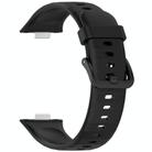 For Huawei Watch Fit3 Kalebol Colorful Buckle Silicone Strap(Black) - 3