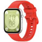 For Huawei Watch Fit3 Kalebol Colorful Buckle Silicone Strap(Red) - 1