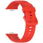 For Huawei Watch Fit3 Kalebol Colorful Buckle Silicone Strap(Red) - 3