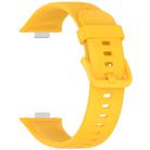 For Huawei Watch Fit3 Kalebol Colorful Buckle Silicone Strap(Yellow) - 3