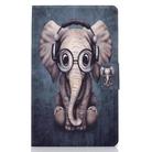 For Samsung Galaxy Tab A7 10.4 2020 T500 Colored Drawing Electric Pressed Horizontal Flip Leather Case, with Holder & Card Slots(Elephant) - 2