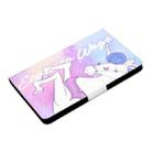 For Samsung Galaxy Tab A7 10.4 2020 T500 Colored Drawing Electric Pressed Horizontal Flip Leather Case, with Holder & Card Slots(Pink Horse) - 6