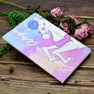 For Samsung Galaxy Tab A7 10.4 2020 T500 Colored Drawing Electric Pressed Horizontal Flip Leather Case, with Holder & Card Slots(Pink Horse) - 9