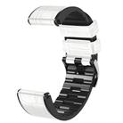 For Garmin QuickFit 26mm Kalebol Crocodile Texture Silicone Leather Watch Band(White) - 2