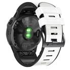 For Garmin QuickFit 26mm Kalebol Crocodile Texture Silicone Leather Watch Band(White) - 3