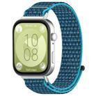 For Huawei Watch Fit3 Kalebol Hook and Loop Nylon Strap(Sea Blue) - 1