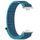 For Huawei Watch Fit3 Kalebol Hook and Loop Nylon Strap(Sea Blue) - 3