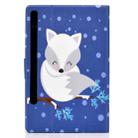 For Samsung Galaxy Tab S8 / Galaxy Tab S7 T870 Electric Pressed Left Right Flat Leather Case with Sleep Function Pen Cover & Card Slot & Holder(Arctic Fox) - 3