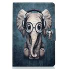 For Samsung Galaxy Tab S8 / Galaxy Tab S7 T870 Electric Pressed Left Right Flat Leather Case with Sleep Function Pen Cover & Card Slot & Holder(Elephant) - 2