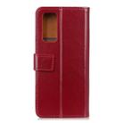 For OPPO Realme V5 3-Color Pearl Texture Magnetic Buckle Horizontal Flip PU Leather Case with Card Slots & Wallet & Holder(Red) - 3