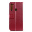 For HTC Desire 20 Pro 3-Color Pearl Texture Magnetic Buckle Horizontal Flip PU Leather Case with Card Slots & Wallet & Holder(Red) - 3
