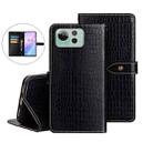 For Asus Zenfone 12 Ultra idewei Crocodile Texture Leather Phone Case(Black) - 1