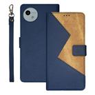 For Sharp Aquos wish4 idewei Two-color Splicing Leather Phone Case(Blue) - 1