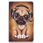 For Samsung Galaxy Tab A7 10.4 2020 T500 Colored Drawing Electric Pressed Horizontal Flip Leather Case, with Holder & Card Slots(Dog) - 1