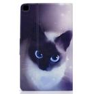 For Samsung Galaxy Tab A7 10.4 2020 T500 Colored Drawing Electric Pressed Horizontal Flip Leather Case, with Holder & Card Slots(Blue Eyes Cat) - 3