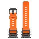 For Apple Watch 46mm / 49mm / 45mm / 44mm Armor Gear Silicone Watch Band(Black Orange) - 3