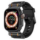 For Apple Watch 46mm / 49mm / 45mm / 44mm Armor Gear Silicone Watch Band(Black) - 1