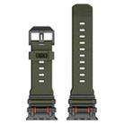 For Apple Watch 46mm / 49mm / 45mm / 44mm Armor Gear Silicone Watch Band(Black Green) - 3