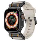 For Apple Watch 46mm / 49mm / 45mm / 44mm Armor Gear Silicone Watch Band(Black Starlight) - 1